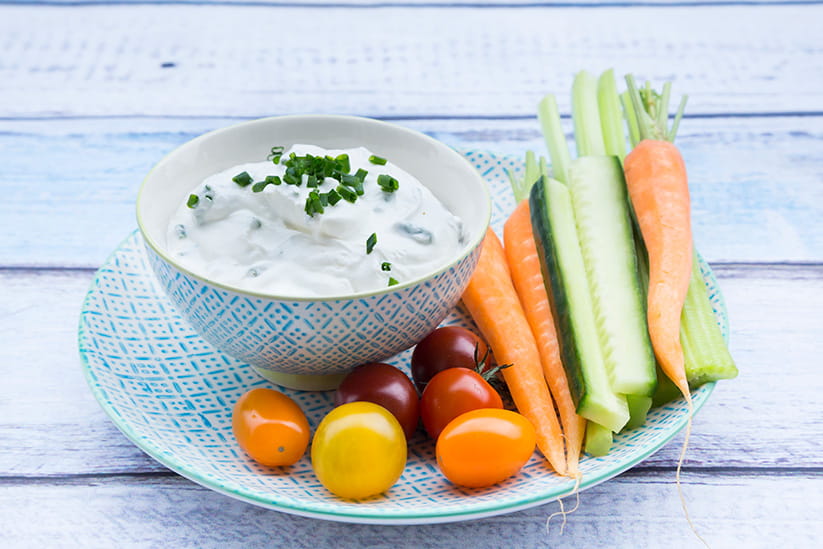 A plate of crudites