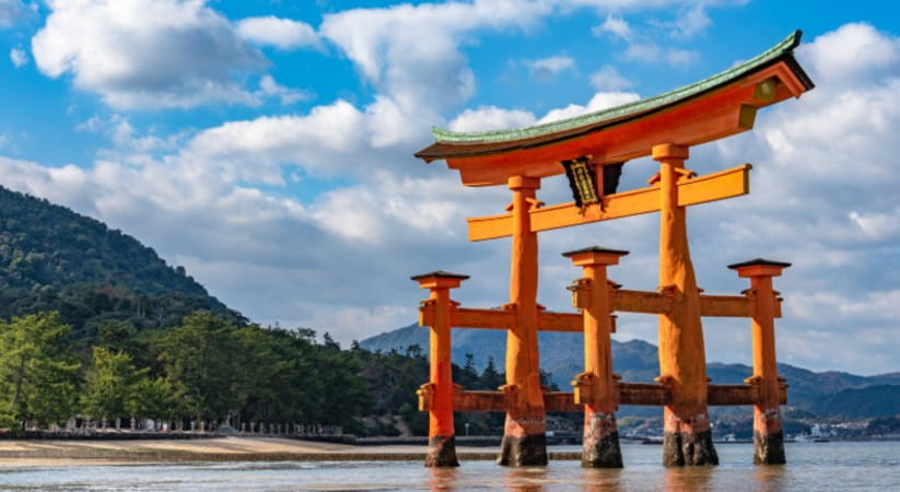 Itsukashima Shrine, Mikasahama Beach, Hiroshima, Japan