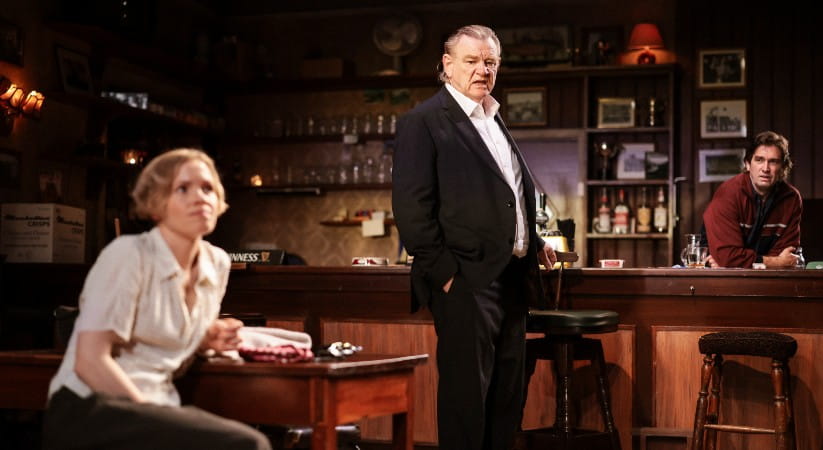 Brendan Gleeson, Kate Phillips and Owen McDonnell in The Weir