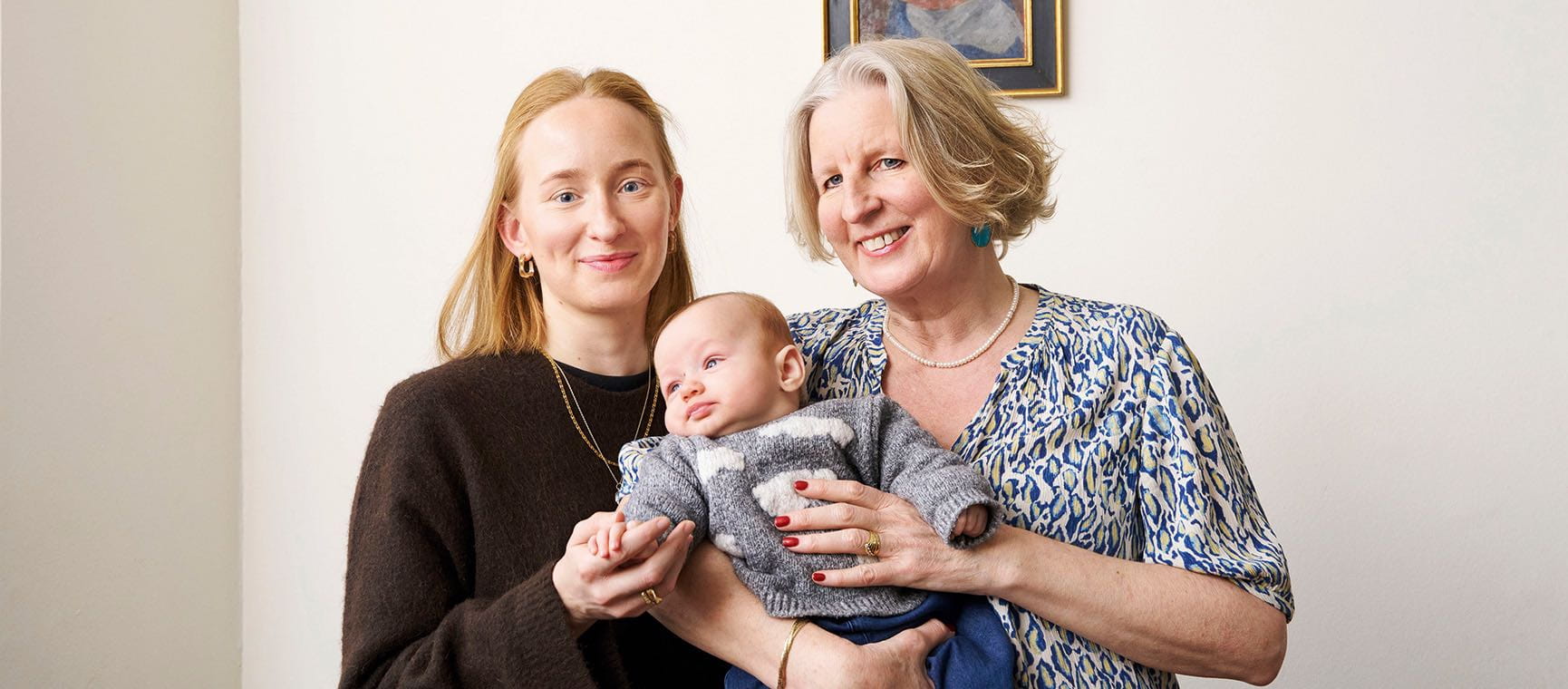 Joanna Moorhead with her daughter Rosie and grandson Sol