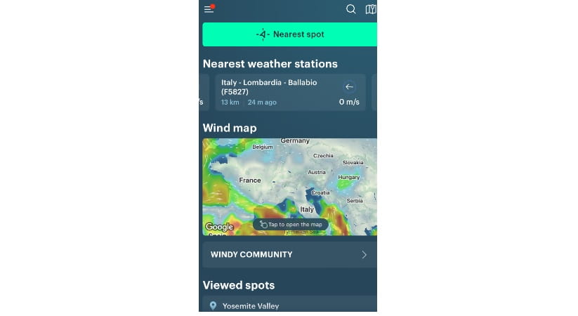 Windy weather app