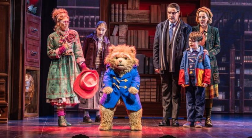 Paddington and the Brown family in Paddington the Musical