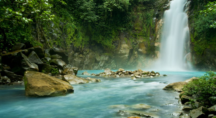 Rio Celeste waterfall in Costa Rica