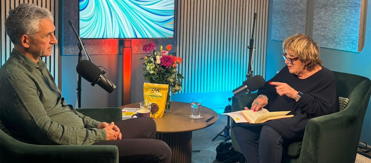 Tim Spector and Jenni Murray on the Saga podcast 