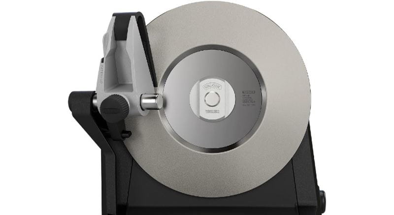 Tormek T-1 electric knife sharpener against a white background