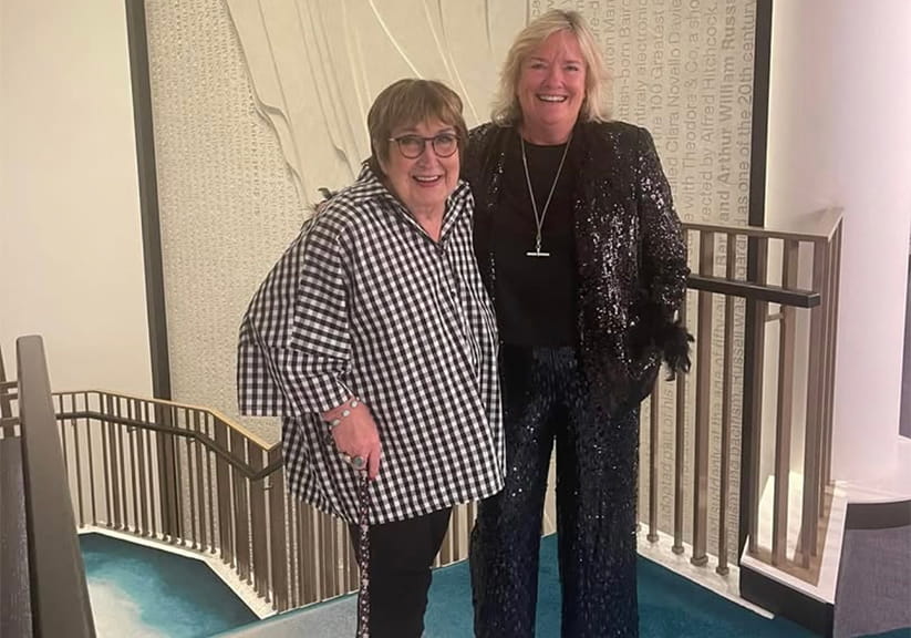 Dame Jenni Murray with Saga Magazine's Editor Louise Robinson