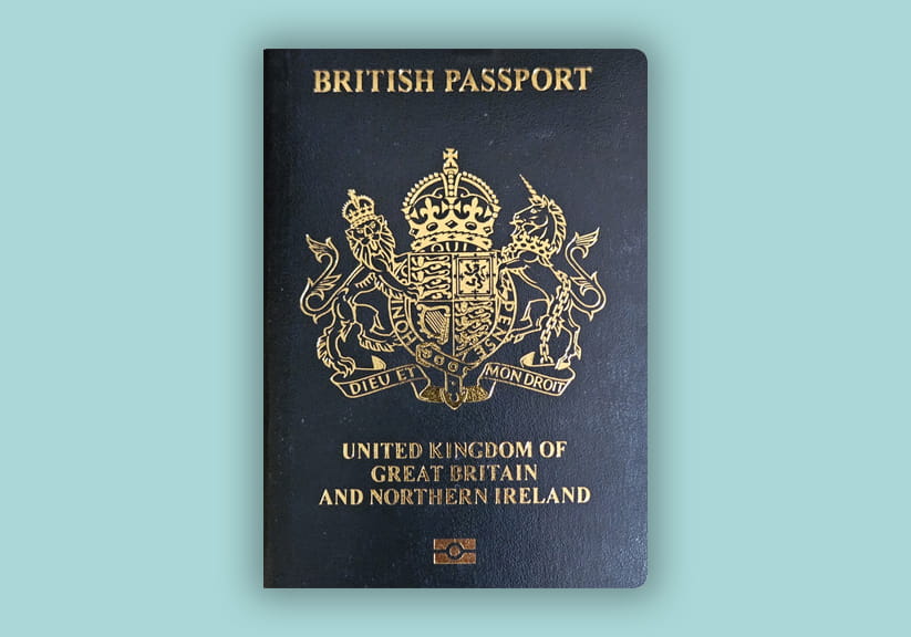 passport being passed from one person to another
