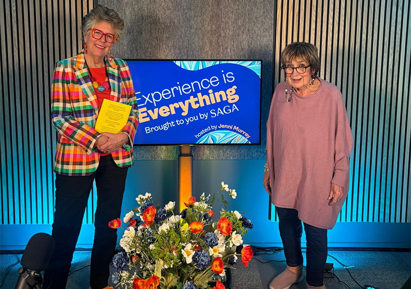 Prue Leith and Jenni Murray pose together