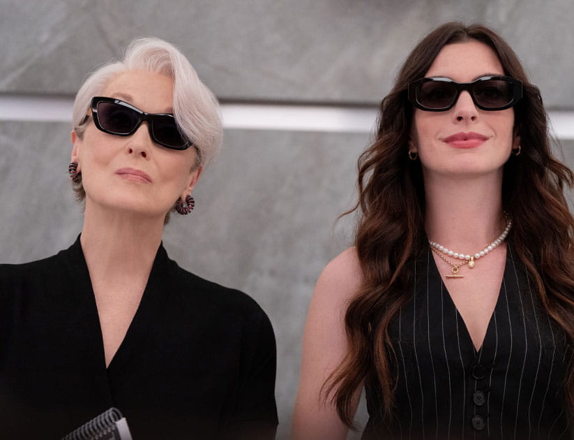 (L-R): Miranda Priestly (Meryl Streep) and Andie Sachs (Anne Hathaway) in 20th Century Studios' THE DEVIL WEARS PRADA 2