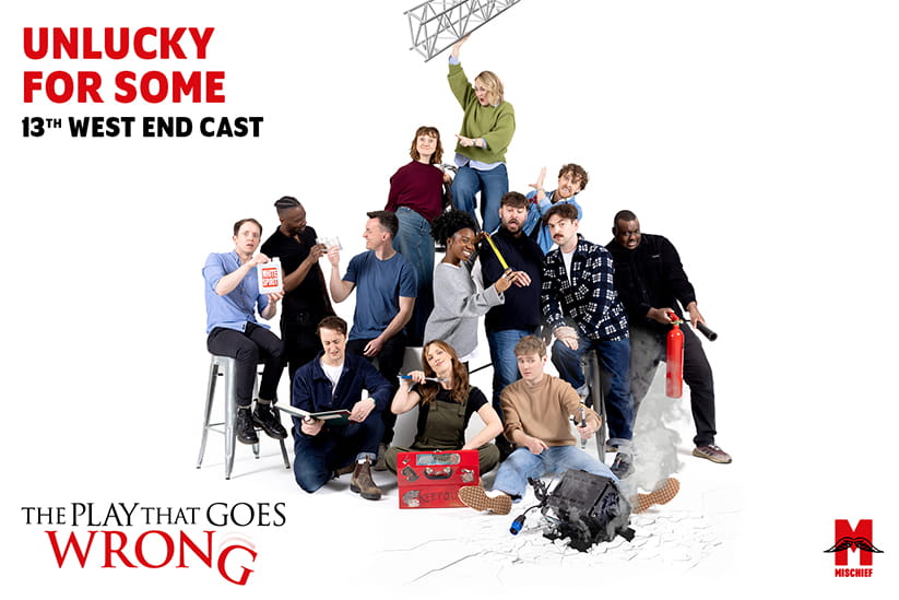A promotional poster for The play that goes wrong