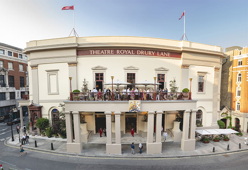 A panoramic image of the front of the Theatre Royal
