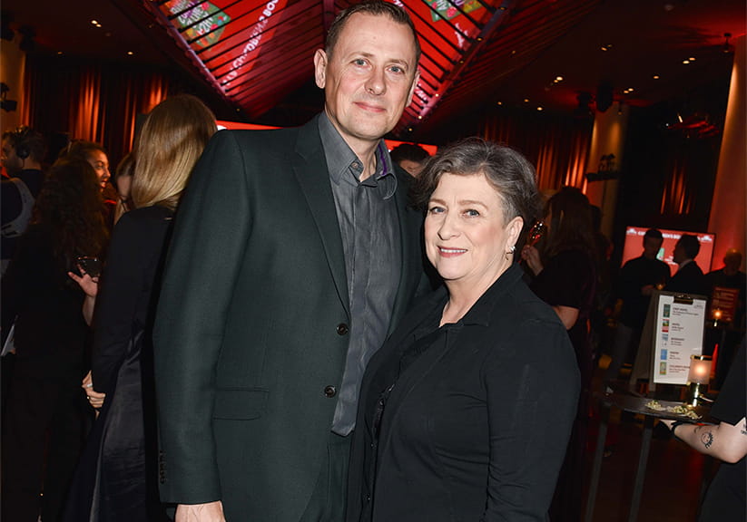 Caroline Quentin with her husband Sam