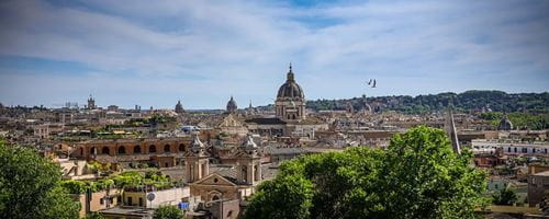 Skyline view of the city of Rome