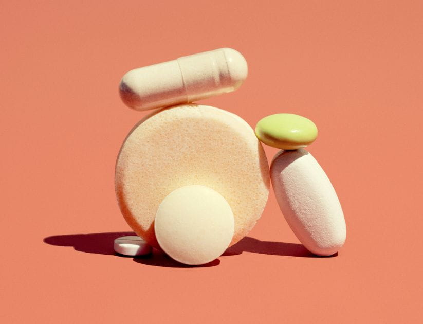 Pills stacked on top of each other