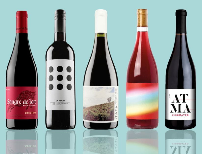 All of the wines mentioned in the article lined up