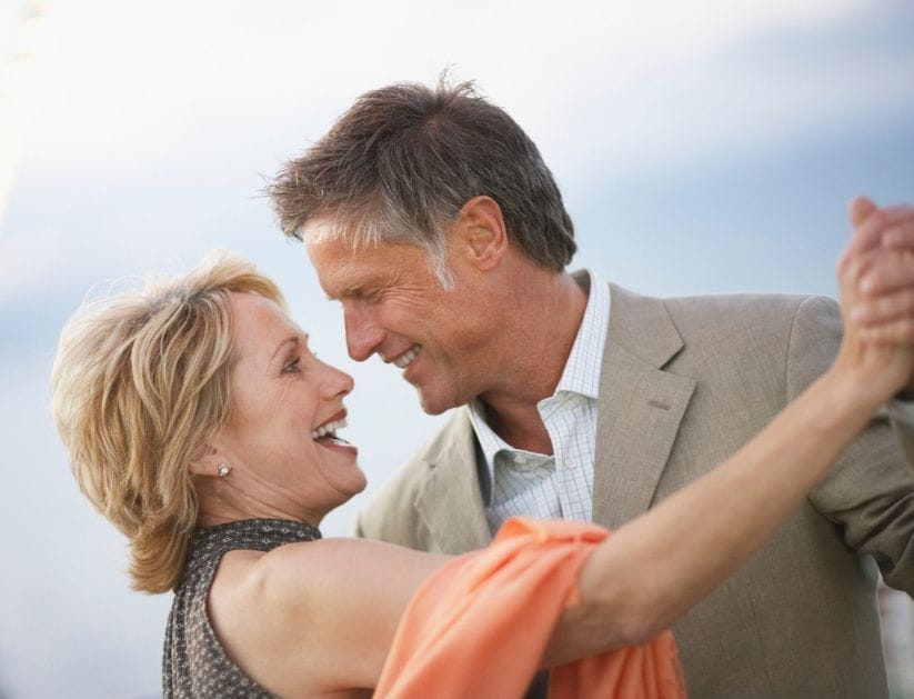 Couple dancing on cruise ship