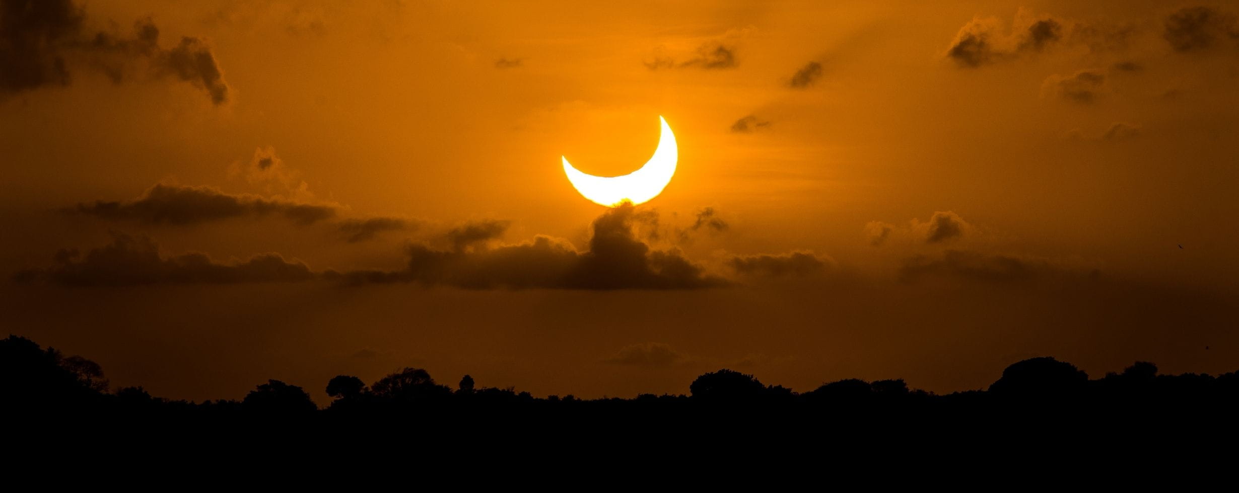 A partial solar eclipse in Brazil