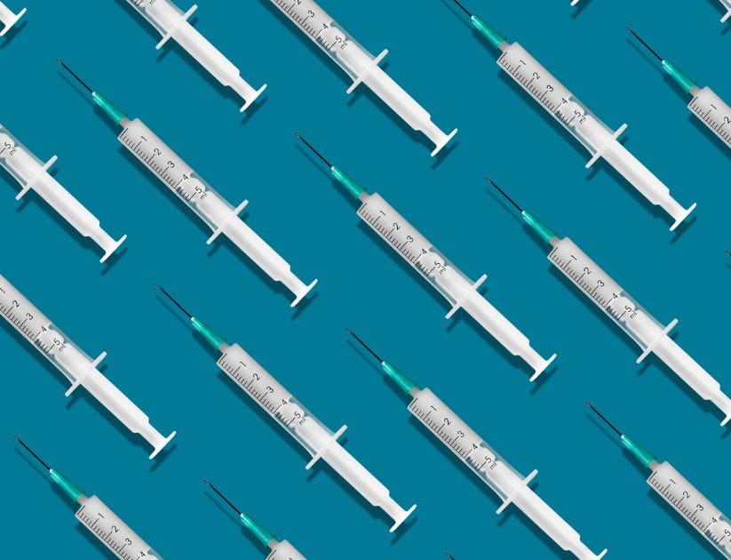 Syringes laid out 