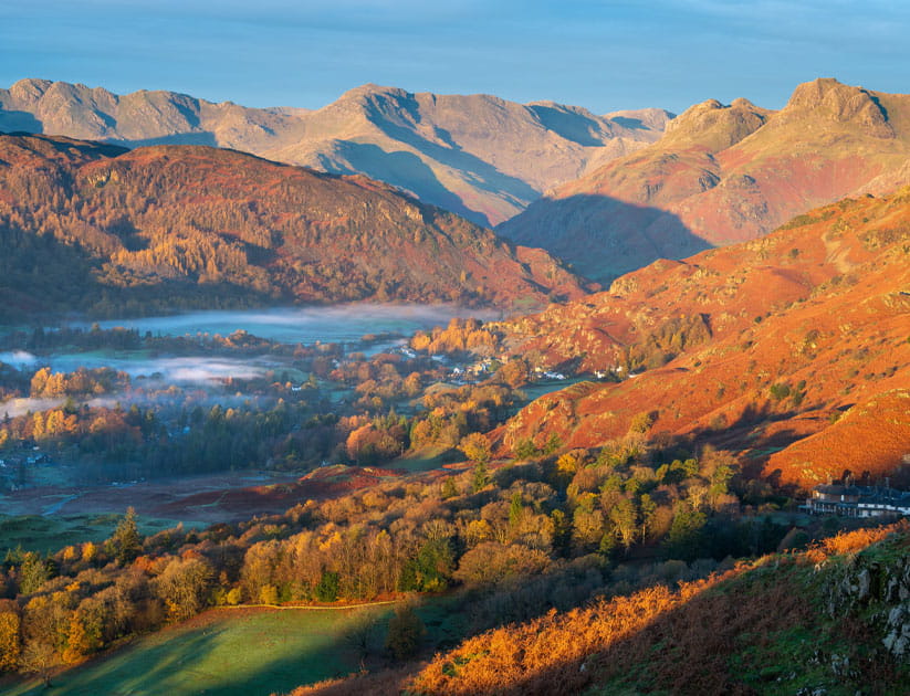  Lake District Mountains in the Autumn, Langdale Pikes, England