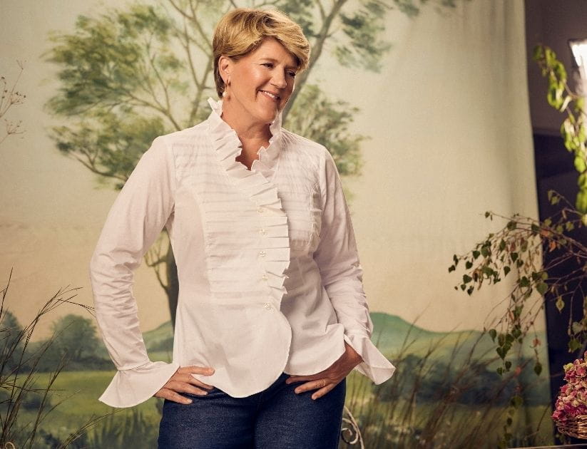 A picture of Clare Balding in a photoshoot