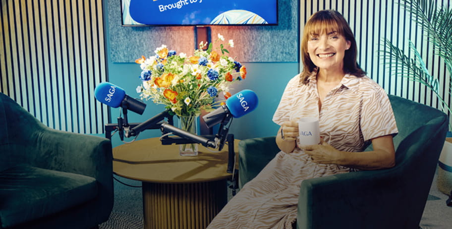 A picture of Lorraine at the Experience is Everything podcast by SAGA
