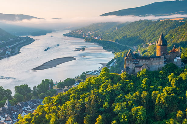 Stahleck Castle above Bacharach on the Rhine