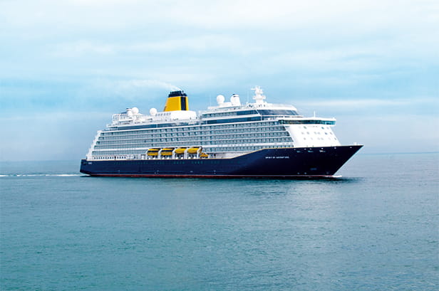 The cruise ship Spirit of Adventure at sea