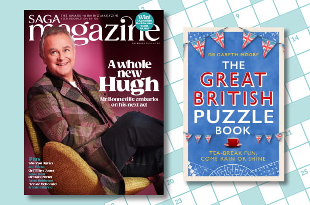 A print magazine and a puzzle book