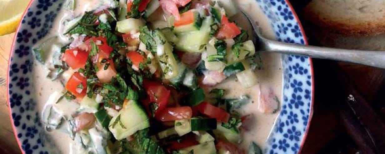 middle eastern tahini salad