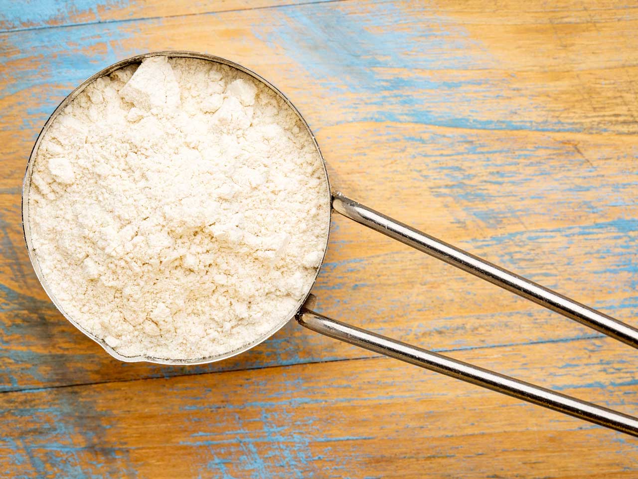 Measuring cup of flour