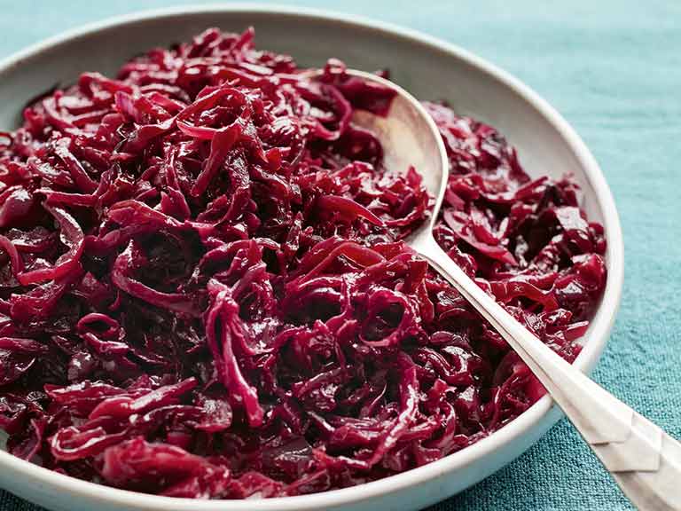 Mary Berry's simmered red cabbage with cider