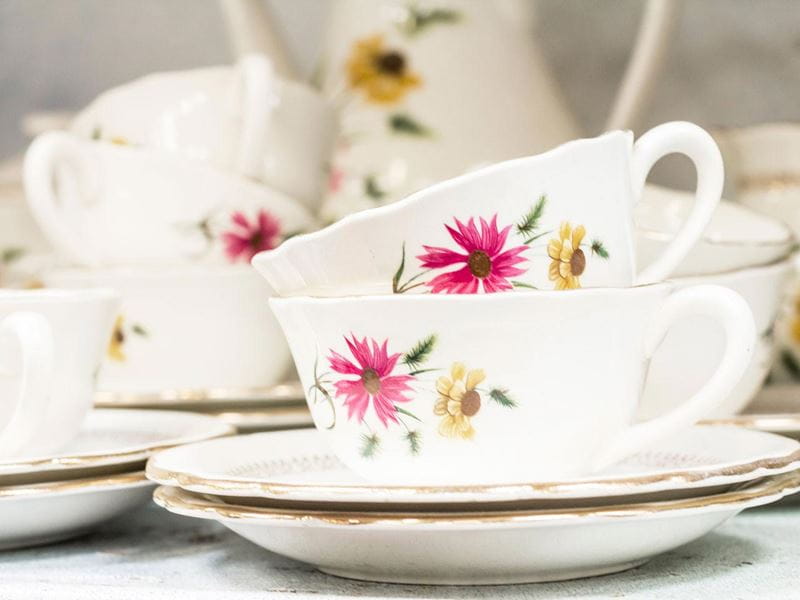 Vintage tea set at car boot sale