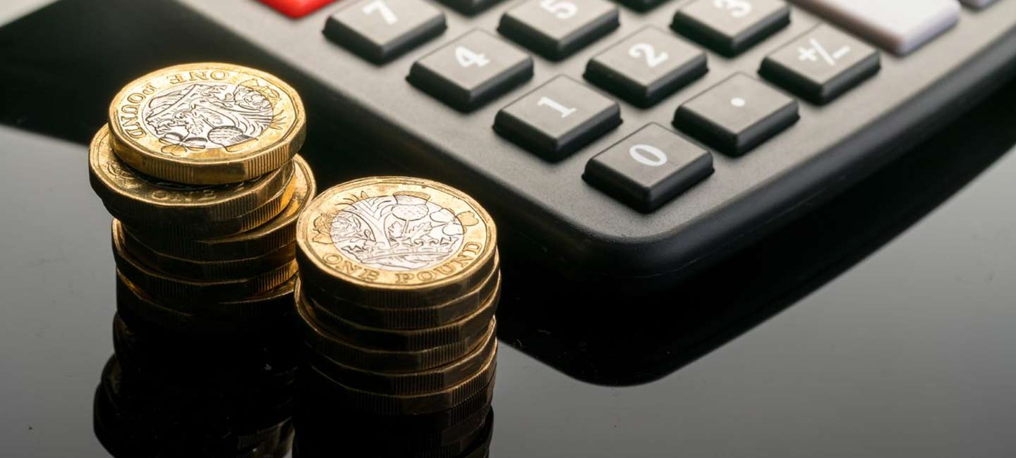 Pound coins with calculator