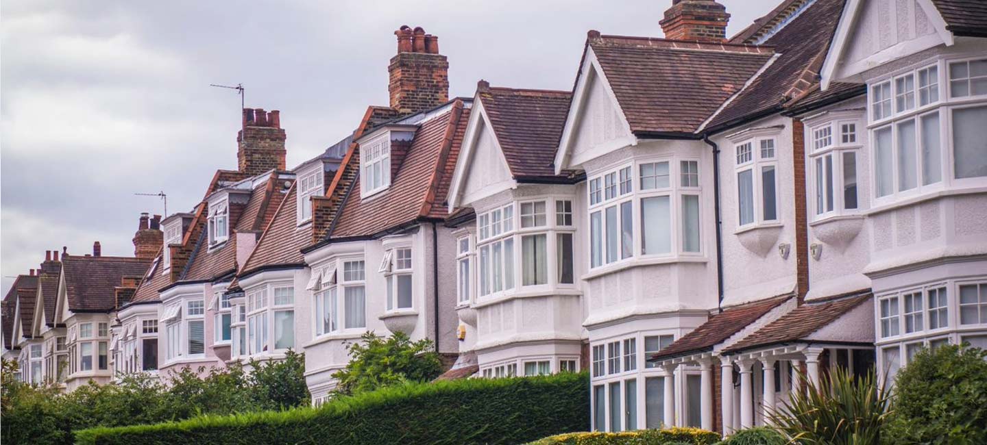 A row of 1930s terraced houses