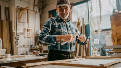 A craftsman working in his workshop