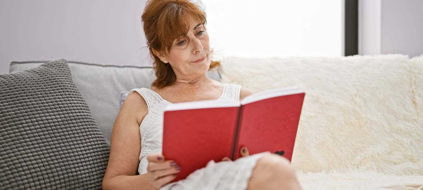 Woman reading a book 