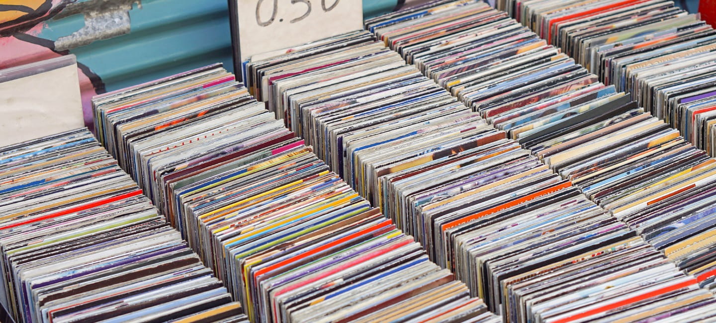 Racks of CDs
