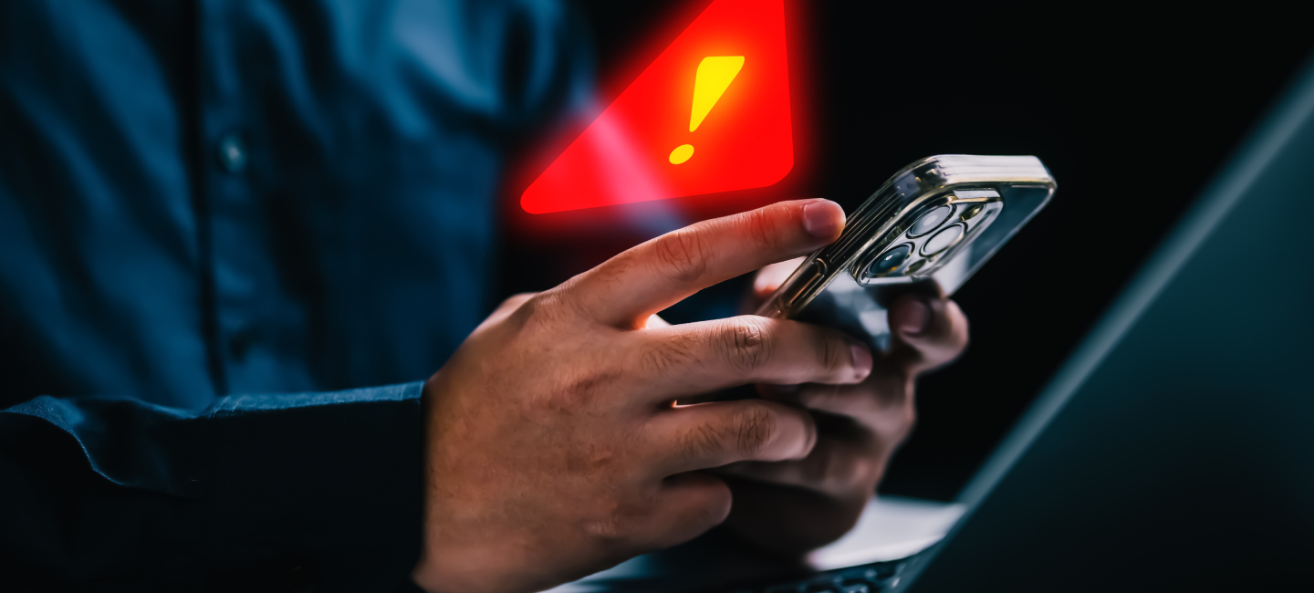 A person holding a smartphone