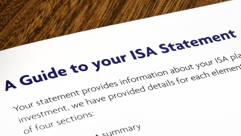 Close-up of a heading for a Guide to your ISA Statement in an information booklet.