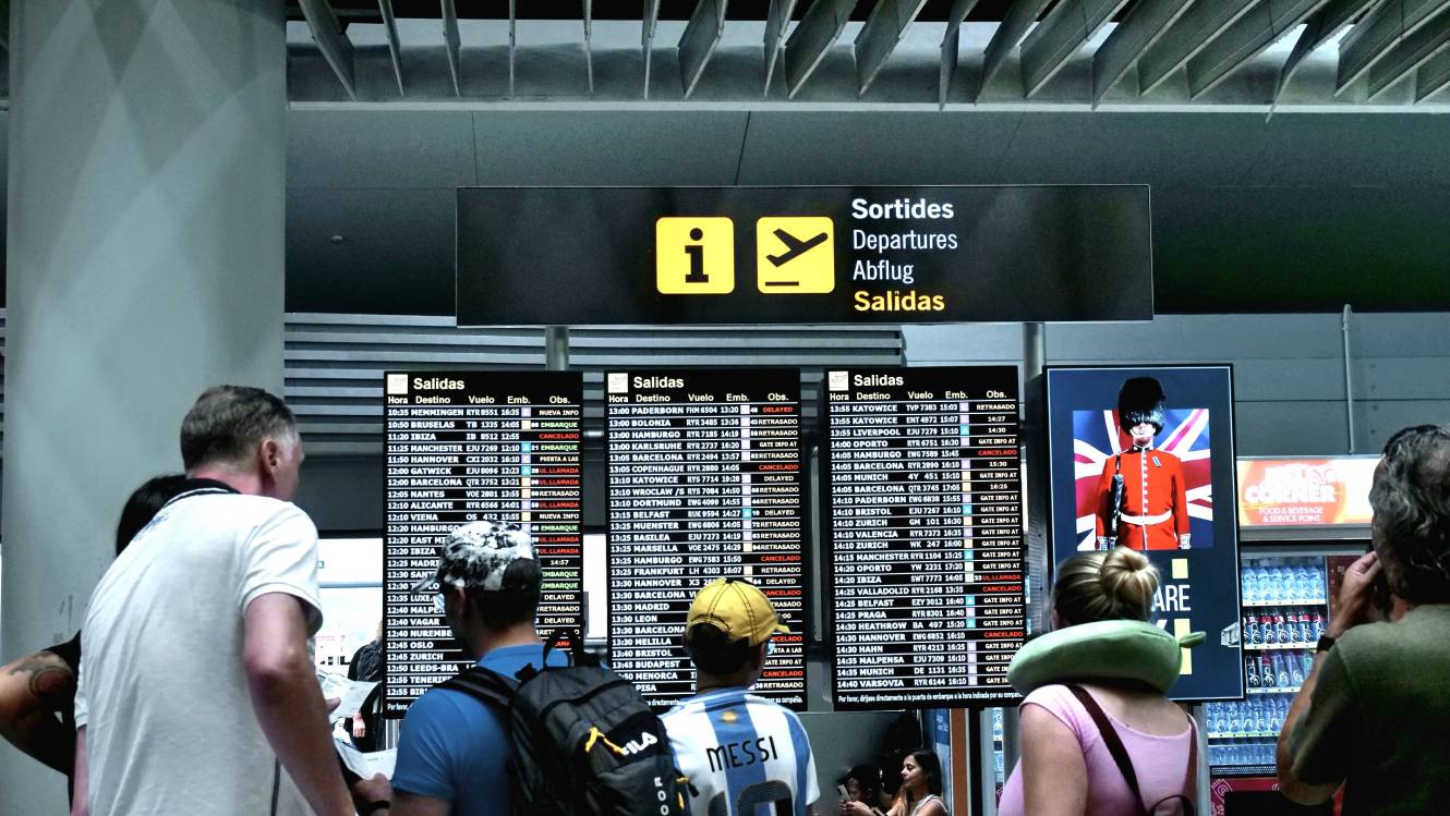 Flights canceled due to severe storms causing travel disruptions across the island.
