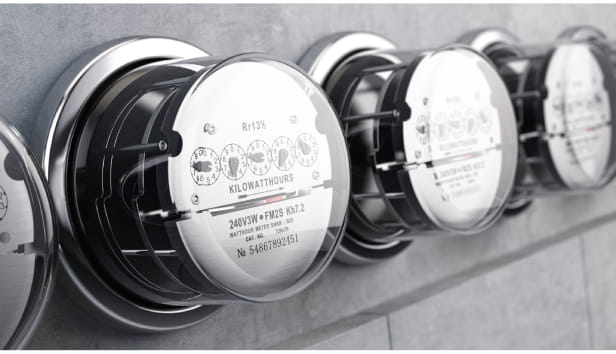 An energy metre showing kilowatts per hour