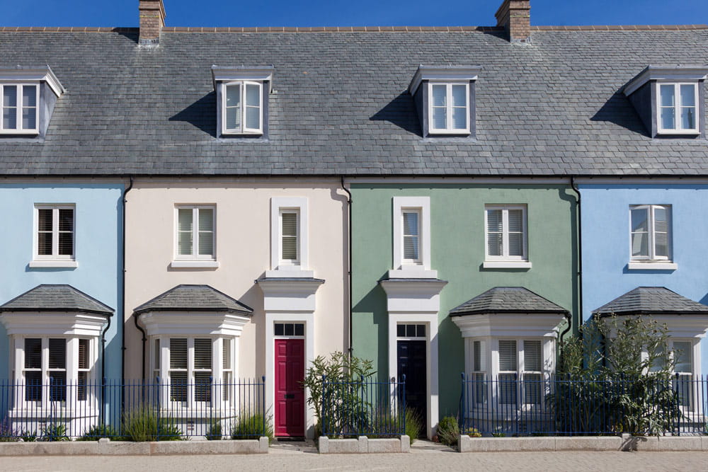 A row of neat houses