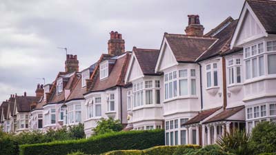 A row of 1930s terraced houses