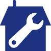 house shape with a wrench icon